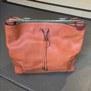 Frye orange/brown Leather Women's Bag
